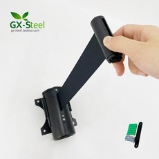 폴리스라인 벨트 차단줄 안전띠 바리게이트 통제선 차단 갤러리 차단벨트 스테인리스 볼라드, 검정색 2m 검은, 1개