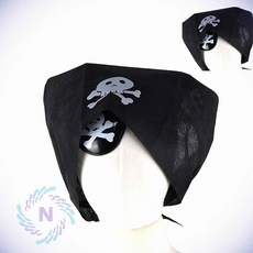 할로윈 해적두건 세트 블랙 해적안대 애꾸눈