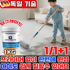 딱 한번 만! 1/1+1 수성 바닥 페인트 에폭시 바닥 페인트 삼합일 수성 포뮬러 바닥 에폭시 스톤 페인트 초강력 방수제 방수크림 사은품 랜덤 증정, 1개, 1kg, 라이크 그레이