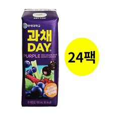 연세유업 과채데이 음료 퍼플, 190ml, 24개