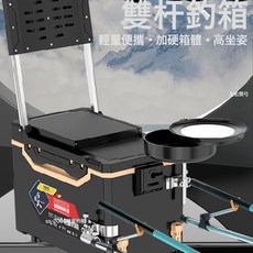 釣箱2026新款全套免安裝多功能超輕便攜式釣魚箱可坐檯釣箱, 1個, 平蓋-輕量便攜【套餐六】裸箱