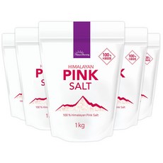 네이처모닝 히말라야 핑크솔트 굵은소금, 1kg, 5개