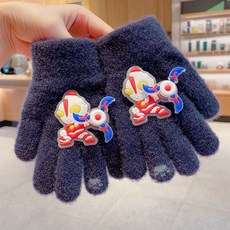 Doly 奧特曼男童手套兒童秋冬季加厚保暖防風五指卡通分指手套