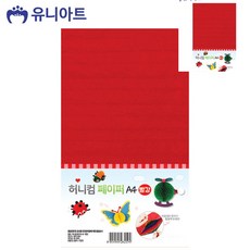 [픽커] 벌집종이 유아미술재료 종이접기 빨강 허니컴 페이퍼 A4