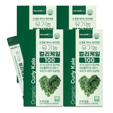 [박스당 총 30g] 내츄럴플러스 유기농 컬리케일 100 / 동결건조 곱슬케일 분말 가루 스틱, 4개, 15회분