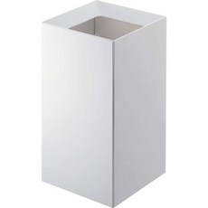 야마자키 쓰레기통 4489 정사각형 모양 길고 검은색 약. W 8.9 x D H 23.6 인치(22.5 22.5 60 cm) 타워 타워 쓰레기통 먼지 상자 슬림, white, Square Plastic