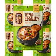 풀무원 [반듯한식] 한우사골 된장찌개 양념소스 (실온) 130g 5개