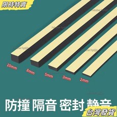 【台灣發貨】防撞門臥室關門靜音門縫隔音條消音貼墊推拉門房門防響防碰撞神器 防撞門 靜音門縫隔音條 防風條 隔音條 AX0, 1個, 白色【防撞消音減震條】,10毫米寬+4.98米長【2毫米厚】