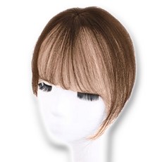 하이유니 [완벽조화] 인모 네츄럴 사이드뱅 앞머리 커버 정수리 부분 가발, 1개, 모카브라운-시스루뱅형