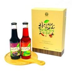 자연미소 오미자+복분자원액세트, 2개, 700ml