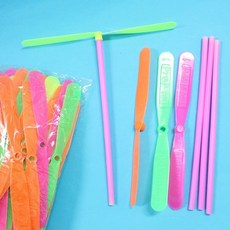 DIY竹蜻蜓 塑膠竹蜻蜓童玩 /一袋12包入(一包4組)共48組 AA5054, 1個, 一袋12包入