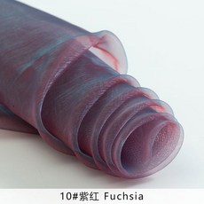 매쉬 원단 바이 컬러 샤이니 오간자 패브릭 디자이너 메쉬 튤 패브릭 웨딩 장식 보일 투명 천 조금 스티프 느낌 TJ0698, 10, 1개