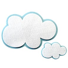 쥬쥬 2500 펠트 구름세트 (대1 소1)- 게시판꾸미기 환경미화 환경판, 펠트 구름