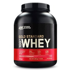 Optimum Nutrition 옵티멈 뉴트리션 100% 유청 단백질 딜리셔스 스트로베리 2.28kg 딸기 골드 스탠다드, 1개