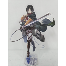 진격의거인 어택온타이탄 조사병단 15cm 아크릴 스탠드 피규어 애런예거 아르민알레르토 미카사 리바이아커만, 1개, 51306미카사 아커만