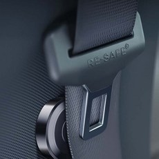 라이트닝웍스 차량용 슬림 자석식 안전벨트 클립 2개 세트, 1세트, 블랙