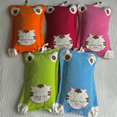 [우아홈] 피그먼트 면 100% 아기메밀베개 고양이 사이즈 중, 레드