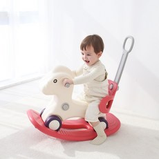 화이트 필리 2in1 흔들말, 핑크, 1개