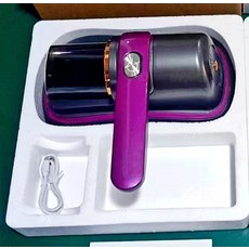 新款除蟎儀牀上家用宿舍無線充電式手持吸塵器大功率吸力除菌除蟎, 【不噴漆】, 灰紅色