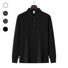 단추 카라 티셔츠 솔리드 면 32수 무지티 폴로 긴팔티