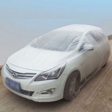 공사현장 투명 자동차 소형차용 경차 관리 페인트 비 덮개 커버 차량 비닐 성애방지+노드커머스Shop, 빠른배송