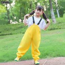 DFMEI 兒童雨衣揹帶雨褲防水全身男女童幼兒園套分體式防暴雨