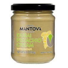 만토바 "두바이" 피스타치오 스위트 크림 위드 카타이피 - 케이크 크루아상 아이스크림 & 크레페용 고메 디저트 스프레드 페이스트리 필링 바삭바삭 크리미 토핑 6.35온, 6.35 ounces