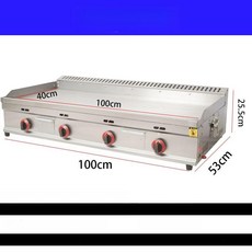 업소용 토스트 기계 조식 뷔페 토스터기 베이글 식빵, 냄비면 100 x 40 철판 8mm 4구, 기본 색상