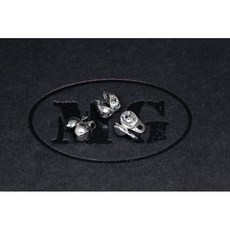 沐錦飾品材料DIY 2.4MM珠鏈頭 珠鏈配件 雙耳銅珠鏈包頭@200/500入, (黑鎳)300入/瓶, 1個