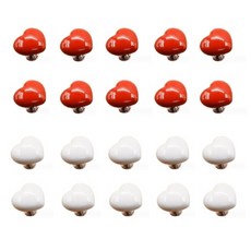 가구 손잡이 다용도 부착식 하트 무타공 책상 서랍 옷장 선반 싱크대 변기 푸쉬 버튼 인테리어 찬장 070920RM, 화이트