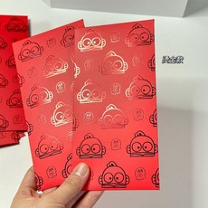 新年好物 2026新款呆魚燙金紅包 長款方形硬殼利是封 新年結婚紅包, 1個, 醜魚燙金紅包,5個