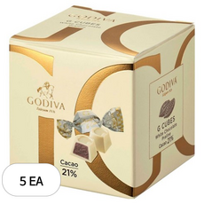 고디바 지큐브 화이트 초콜릿 프랄린, 63g, 5개