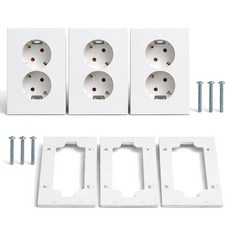 2구 매입접지 콘센트 + 보조대 세트, 3개