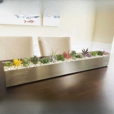 사각 스테인레스 화분 스틸 높이60 가드닝 인테리어 폭30, B. 600x100x70mm 스테인리스 트로프