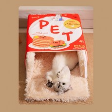 고양이 숨숨집 하우스 M | 고양이하우스 숨숨집 애견침대, 햄버거 M, 햄버거 M, 1개