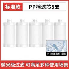 前置過濾器 阻垢除氯 淋浴淨水器 家用自來水過濾器 電燃氣熱水器用, 1個, PP棉款濾芯5支
