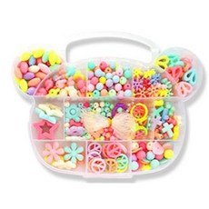 하비 비드비즈 만들기kit 아빠곰돌이 5인 목걸이세트, 1개