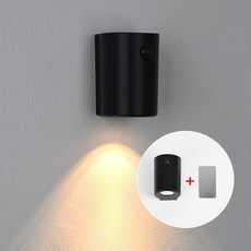 御和堂 感應門牌燈 創意USB充電式 酒店民宿標識提示牌, 1個, 充電感應燈（黑）2400ma,5x8cm