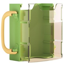 兒童托杯架 輔助杯架 防擠壓飲料架 摺疊鋁箔包牛奶杯, 升級款托杯架-綠色, 1個