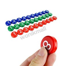 원익몰 숫자 자석 1-10 유아자석, 초록, 1개