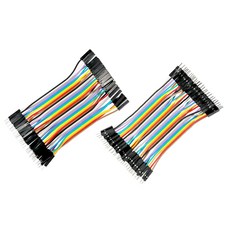 40P彩色杜邦線 20公分 公頭對公頭 公頭對母頭 彩色排線 一排40條, 1個, 公-公 20公分