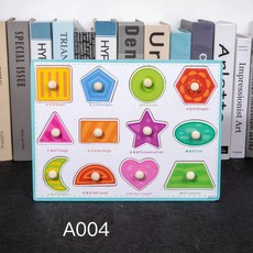 시크 몬테소리 나무 퍼즐 손 잡아 보드 장난감 Tangram 아기 교육 만화 차량 동물 과일 3D 271075