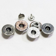 [단추똥꼬] 청바지단추 청자켓 흔들이 단추 5세트 17mm, 1개, (13번)신 월계수홀평 엔틱골드