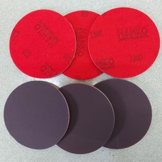 HANKO背植絨海棉砂 乾濕兩用 打磨砂紙, 1個, 圓型6吋,3000