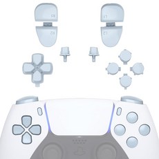 eXtremeRate PS5 컨트롤러(BDM-030 BDM-040 BDM-050 BDM-060)용 교체 가능한 십자키 R1 L1 R2 L2 트리거 공유 옵션 페이스, Celadon Green