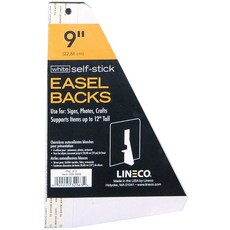Lineco 328-3009 화이트 싱글 윙 9인치 셀프 스틱 칩보드 이젤 백 5/Pkg, Lineco 328-3009 화이트 싱글 윙 9인치 셀, 1개