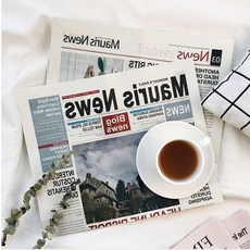 인테리어 카페 촬영 소품 영자신문 외국신문 레트로 포장지 장식 종이, 원색신문(a)