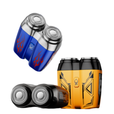 變形金剛 浮動雙刀頭旅行用電動刮鬍刀, 黑色