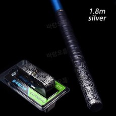 배드민턴 용품 야구 배트용 미끄럼 방지 그립 테이프 두꺼운 스포츠 땀띠 용골 디자인 자전거 낚싯대 손잡이 와인딩 오버 1.8m, 2.silver