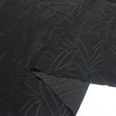 원단대장 자가드 폴리스판 블랙 PD나염 단색 실꽃무늬 찰랑거리는핏 국내생산 자체제작 의류원단, 1개